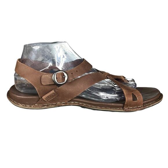 KEEN Shoes - Keen Women’s Alman Brown Leather Slingback Thong Sandal Size US 10.5